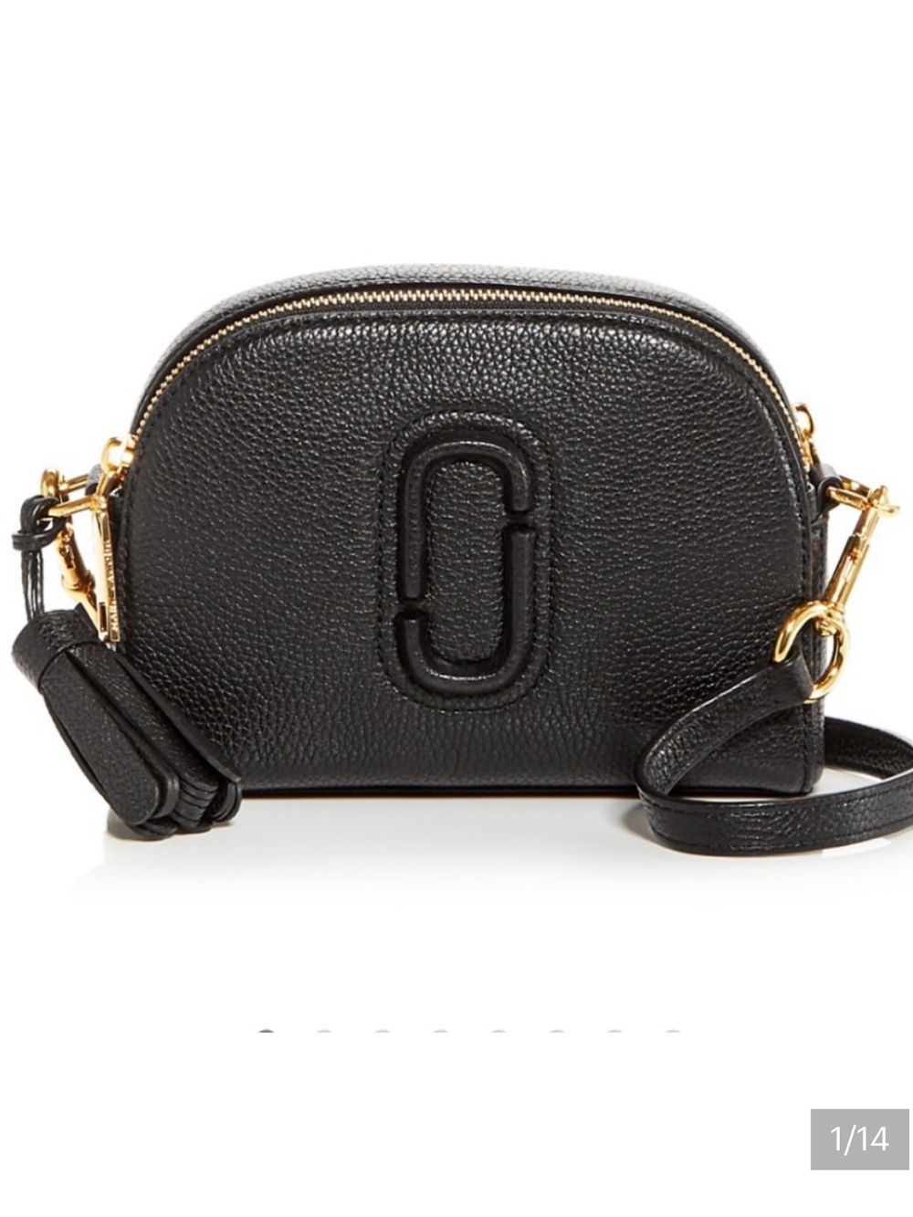 Marc Jacobs Black Leather Black Crossbody Bag